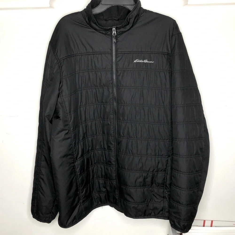 Eddie Bauer Men’s Lightweight Full-Zip Quilted Puffer Jacket Size (XLT) Like NEW - Picture 4 of 14